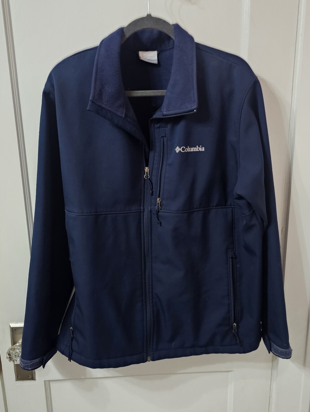 Mens Columbia Soft Shell Fleece Lined Jacket Size Extra Large In Great Condition